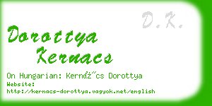 dorottya kernacs business card